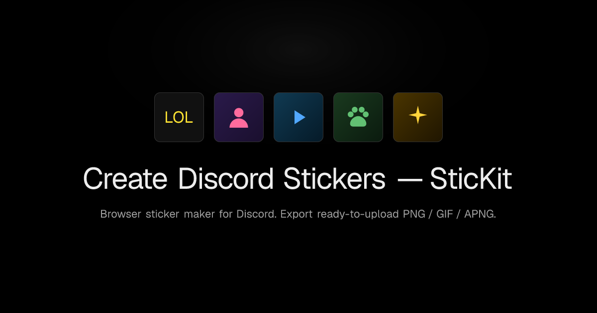 Sticker Random Discord Create Discord Stickers & Emojis — Free Discord Sticker Maker | SticKit